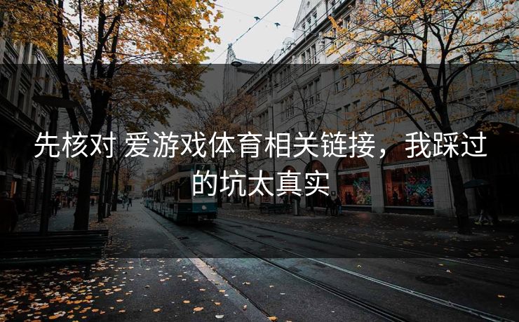 先核对 爱游戏体育相关链接,我踩过的坑太真实