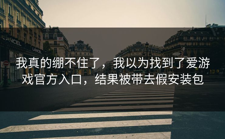 我真的绷不住了，我以为找到了爱游戏官方入口，结果被带去假安装包